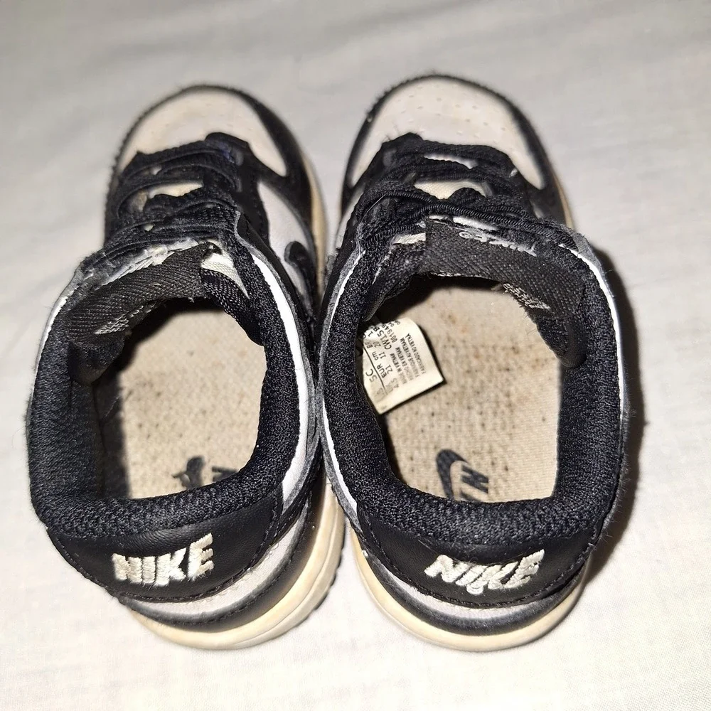 Nike Dunk Low Panda‎ TD Toddler 5c Black White Shoes CW1589-100 Kidcore Babycore
